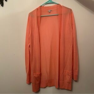 Halogen Coral Open Front Cardigan Sweater